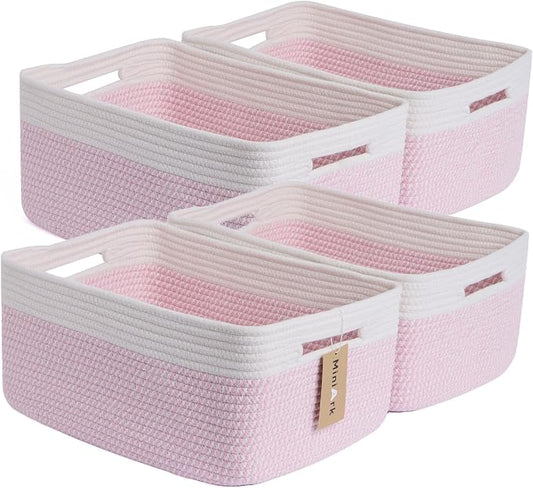 Large Storage Baskets for Organizing, Closet Shelf Baskets for Clothes Blanket by MiniArkStorageBasketsHome