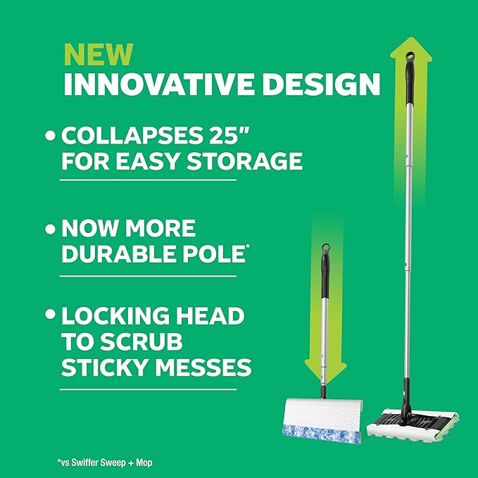 Swiffer Sweep & Mop Deluxe 2-in-1 Floor Mopping and Sweeping Kit, Includes 1 - Image 2