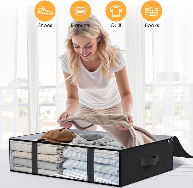 StorageRight Under Bed Storage Bins, Breathable Organizer - Image 5