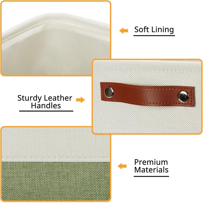 DULLEMELO Storage Basket, Linen Closet Organizers and Storage Baskets - Image 3
