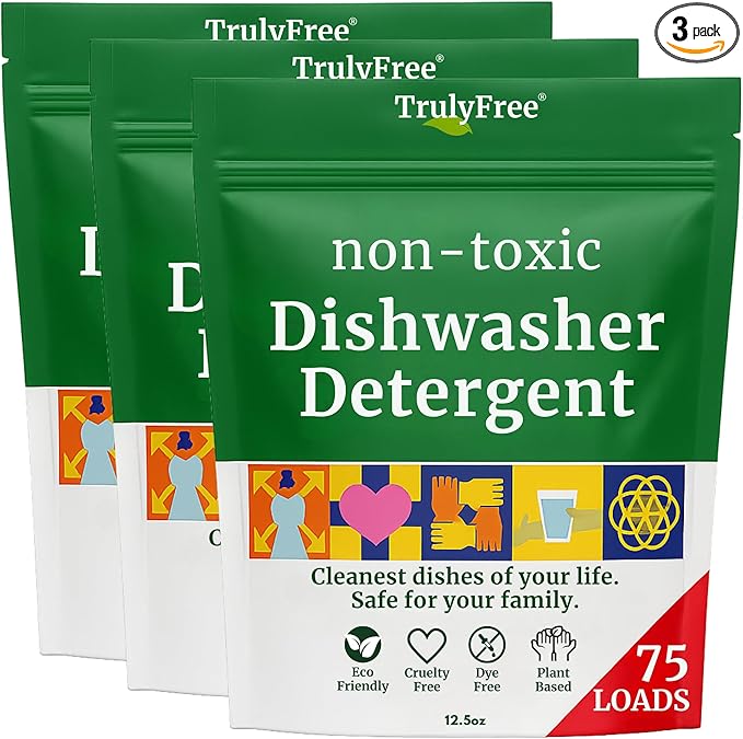 Truly Free Dishwasher Detergent Powder | Natural Dish Detergent, Dishwasher by TrulyFreeHome