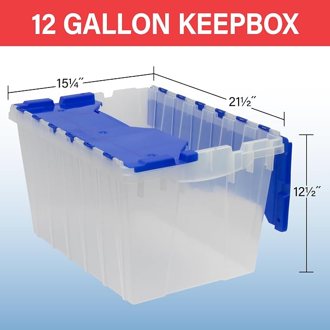 Akro-Mils KeepBox 12 Gallon Storage Container, Nesting and Stackable Plastic - Image 3