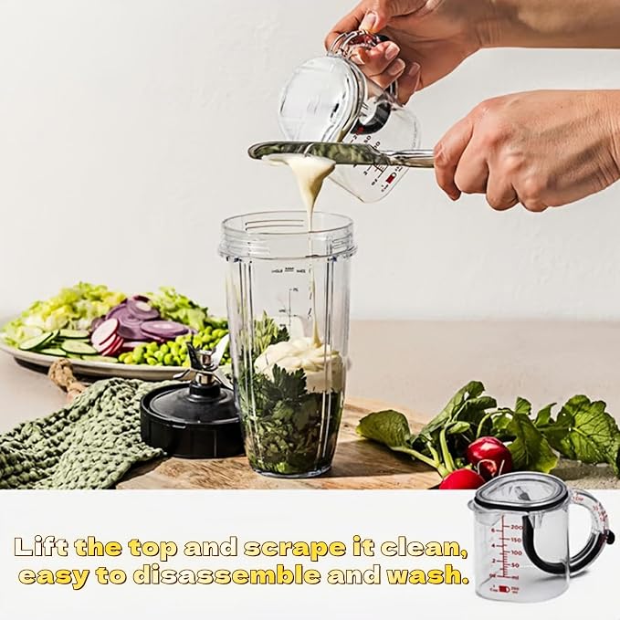 All in One Adjustable Measuring Cup, Push Up Measuring Cup Solid and Liquid - Image 5