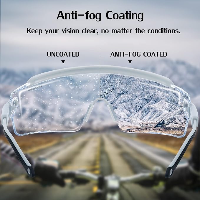 UKNOW Safety Goggles Over Glasses, Safety Glasses Anti Fog Wraparound Eye - Image 2