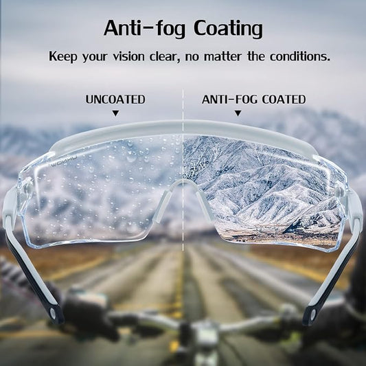 UKNOW Safety Goggles Over Glasses, Safety Glasses Anti Fog Wraparound Eye - Image 2