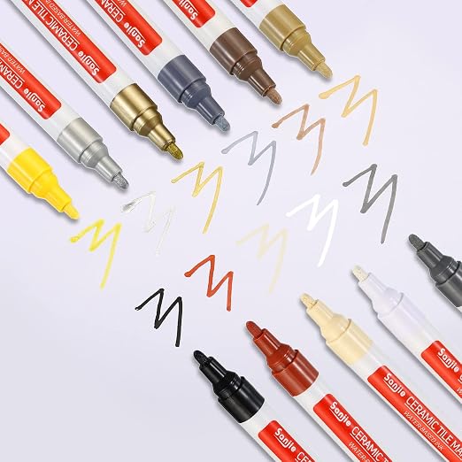 PATIKIL Grout Pen, 4 Pack Brown Tile Marker Waterproof Grout Sealer Pen Tile - Image 6