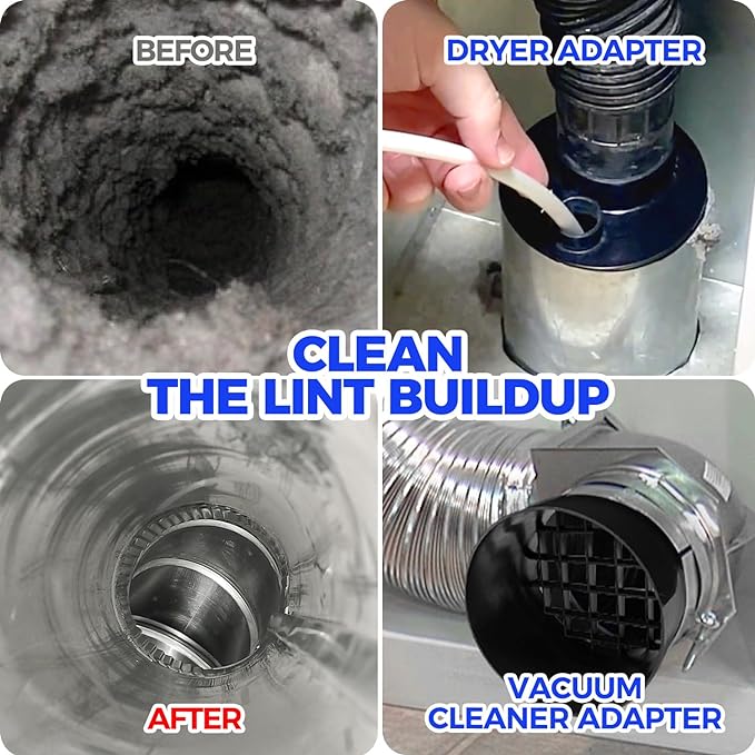 Holikme Dryer Vent Cleaner Kit, Include 30Feet Dryer Vent Cleaning Brush - Image 3