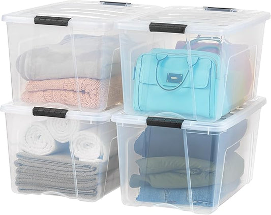 IRIS USA 72 Qt Stackable Plastic Storage Bins by IRISUSA