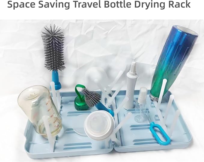Travel Bottle Drying Rack Space Saving, Foldable Bottle Drain Rack - Image 2