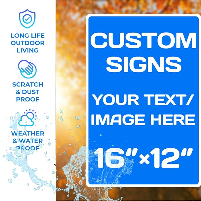 custom parking sign, Aluminum Weatherproof Metal Sign Multiple Sizes Custom - Image 3