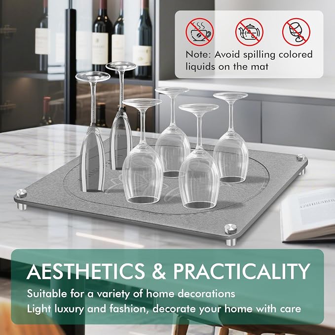 Stone Drying Mat For Kitchen Counter Superb Absorbent Diatomaceous Earth Mats - Image 5