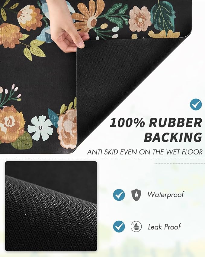 AMOAMI Coffee Mat Hide Stain Rubber Backed Absorbent Dish Drying Mat - Image 4
