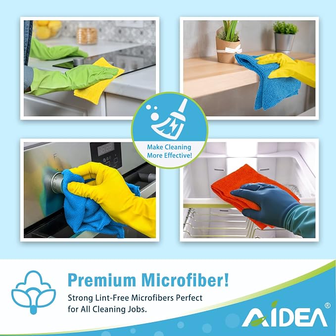 AIDEA Microfiber Cleaning Cloth, All Purpose Microfiber Towels, Absorbent - Image 7