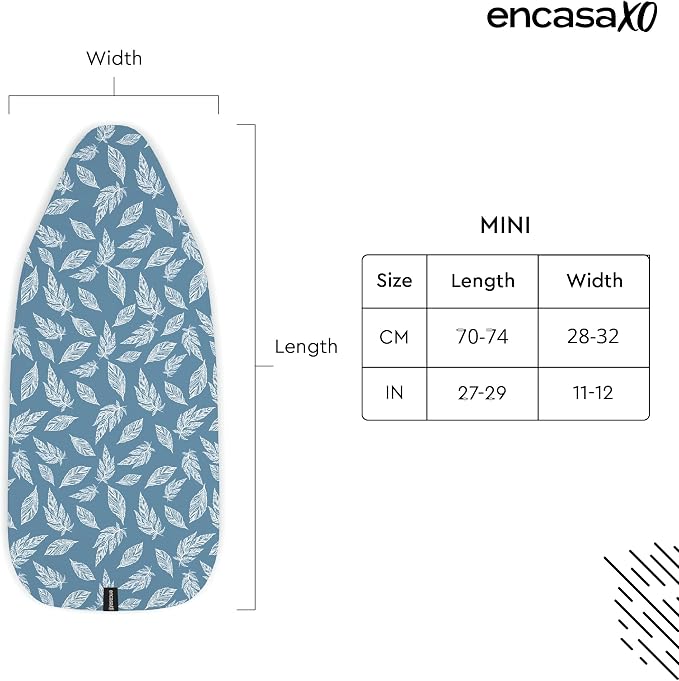 Encasa XO Ironing Board Cover and Pad 28"x12" - Image 2