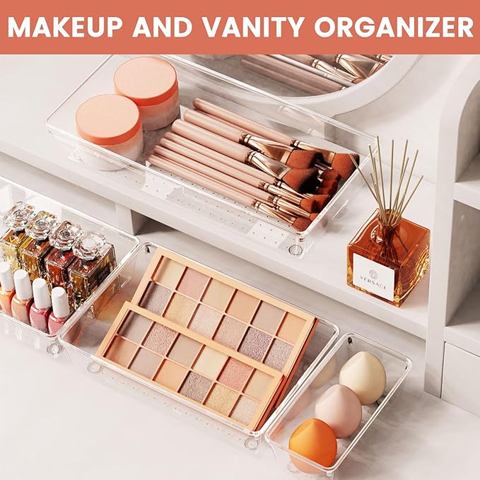 Large Clear Plastic Drawer Organizer 28 Pack - Image 5