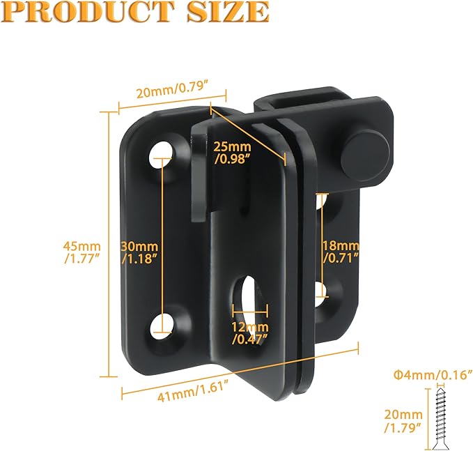 Alise Flip Latch Gate Latches Slide Bolt Latch Safety Door Lock Catch - Image 2