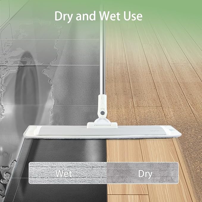 CQT Commercial Flat Microfiber Floor Mop Cleaning System 18" Inch Wet Dry and - Image 3