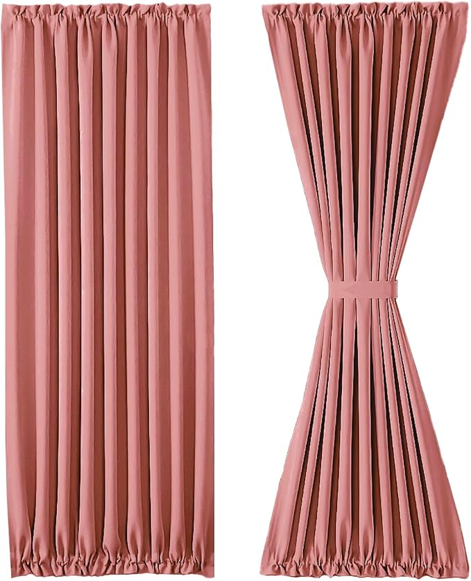 DWCN French Door Curtains – Rod Pocket Thermal Blackout Curtain - Image 7