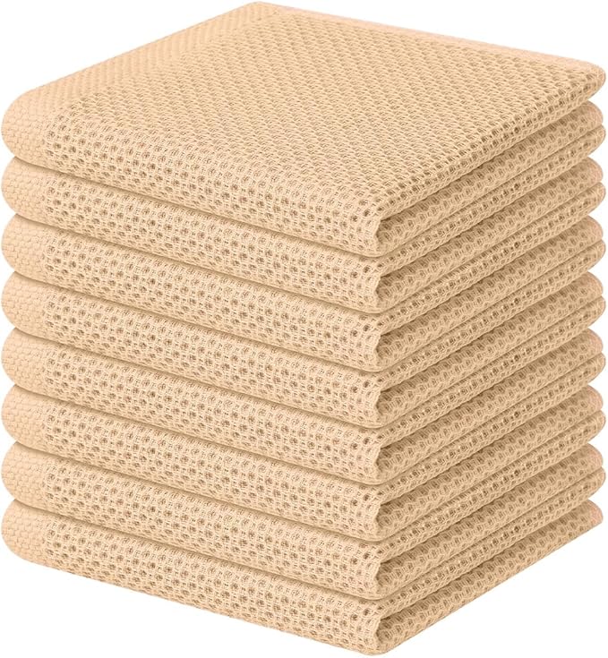 Homaxy 100% Cotton Waffle Weave Kitchen Dish Cloths, Ultra Soft Absorbent Quick by Homaxy