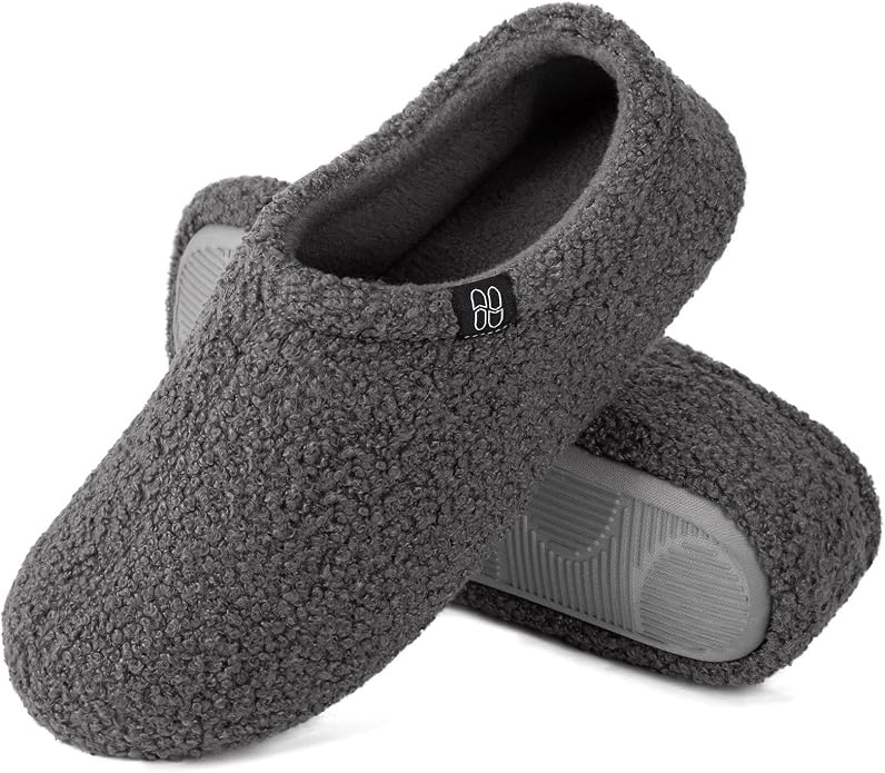 HomeTop Women's Fuzzy Curly Fur Memory Foam Loafer Slippers by HomeTop