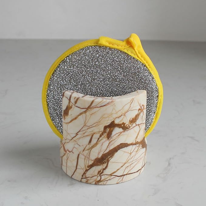 Natural Pink Marble Sponge Holder - Image 7