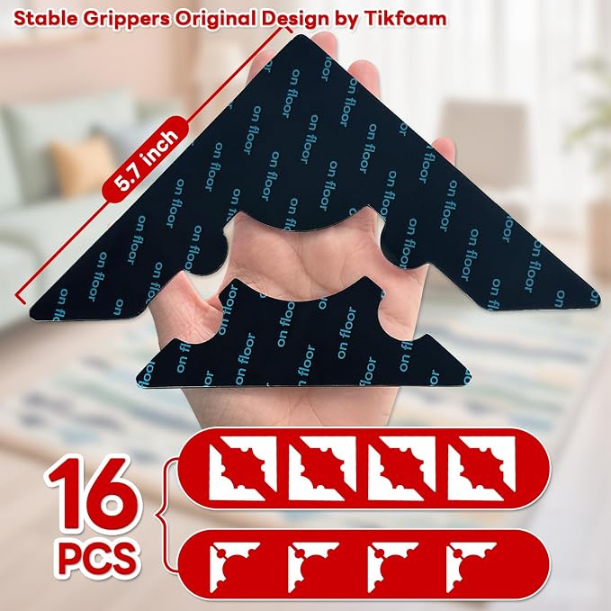 Rug Non Slip Grippers, Reusable Rug Tape Pads - Image 2