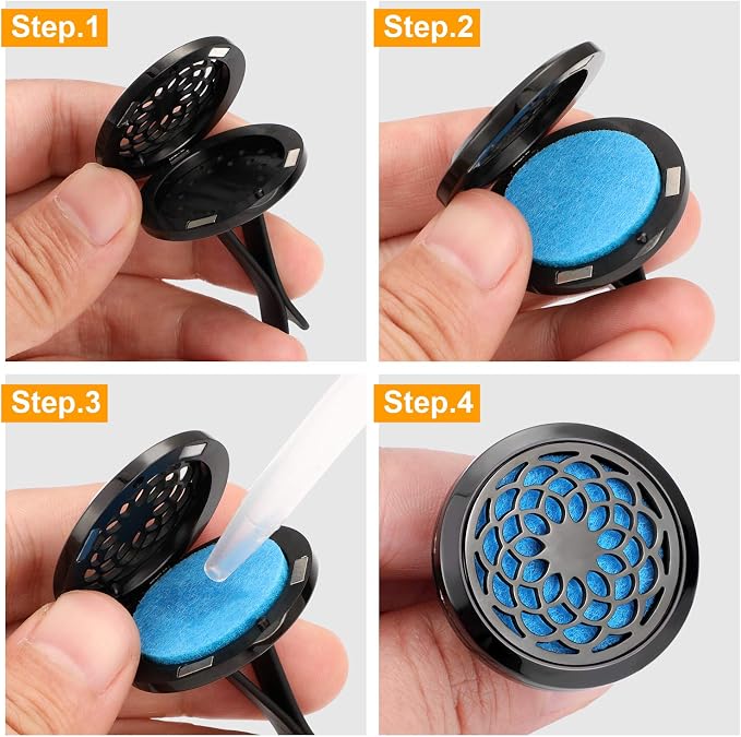 2 Pieces 316L Car Aromatherapy Oil Diffuser Air Freshener - Image 4