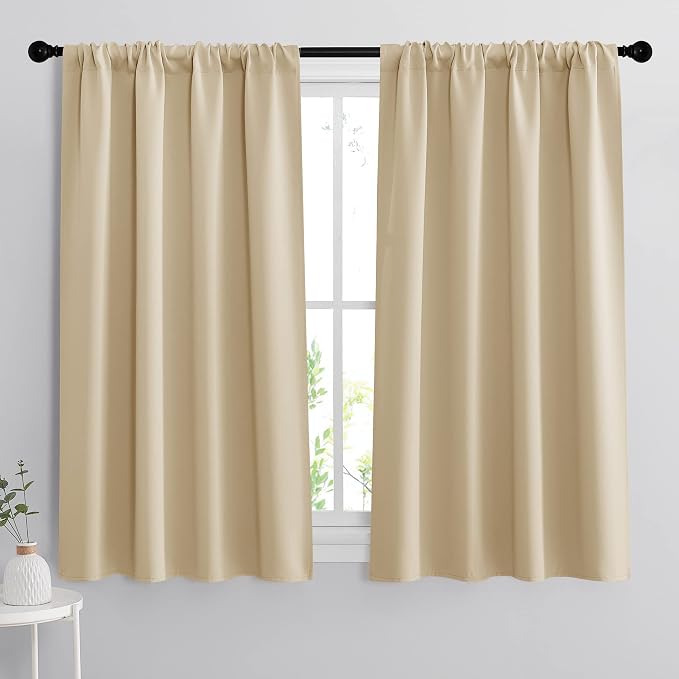 RYB HOME Room Darkening Curtains Small Window Treatment Blackout Draperies by RYBHOME