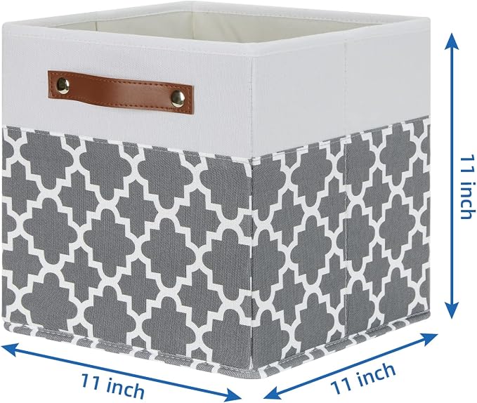 Temary 11x11x11 Cube Storage Bins Cube Organizer Bins 4 Pack Canvas Storage Bin - Image 2