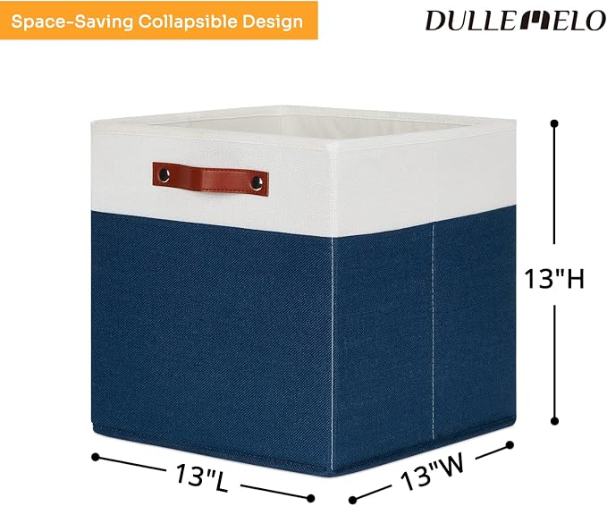 DULLEMELO 13 inch Cube Storage Bins, Gift Baskets Empty - Image 2