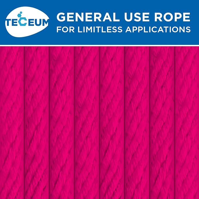 TECEUM Cotton Rope 3/16” – 100 FT – Strong All-Purpose Braided Rope – Natural - Image 9