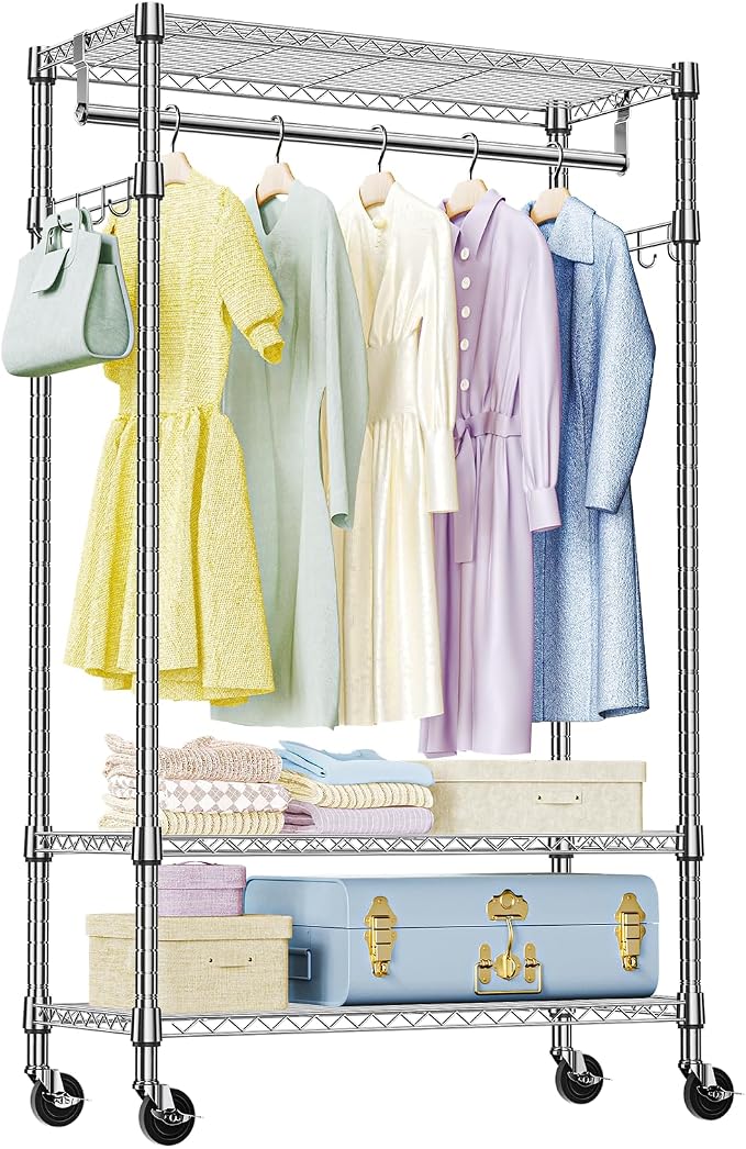 IZEUK Heavy Duty Rolling Garment Rack by IZEUK