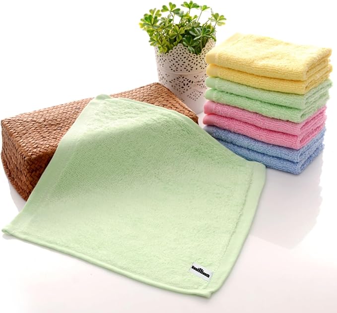 Bamboo Microfiber Cleaning Cloth-8Pcs Kitchen Wash Cloths, Wood Fiber Window by Nonillionth