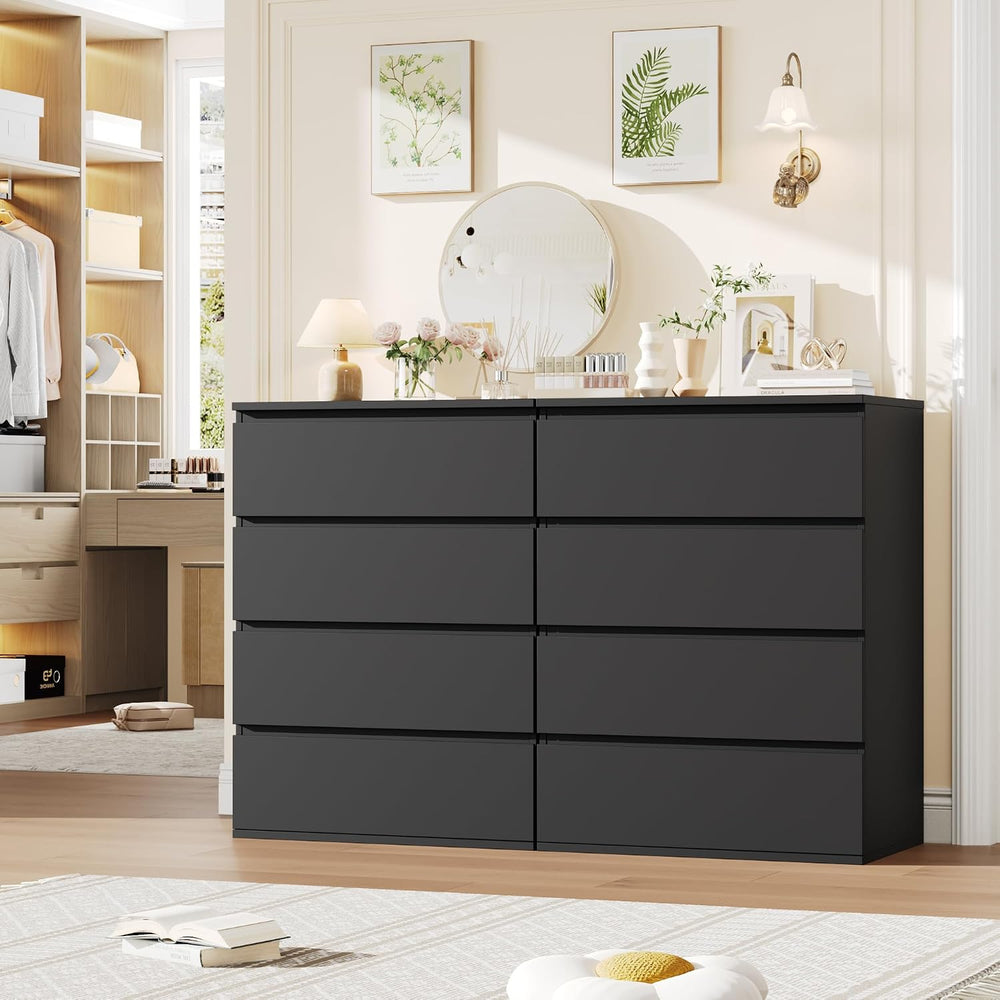 FOTOSOK Black Dresser, Dresser for Bedroom, Small Dresser Chest of Drawers