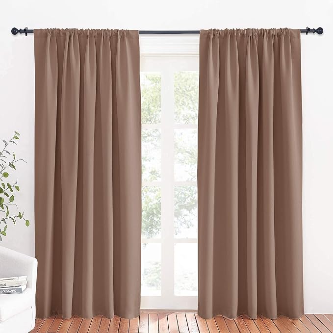 RYB HOME Large Curtains for Living Room 84 inches Length, W 70 x L 84, 2 Panels by RYBHOME