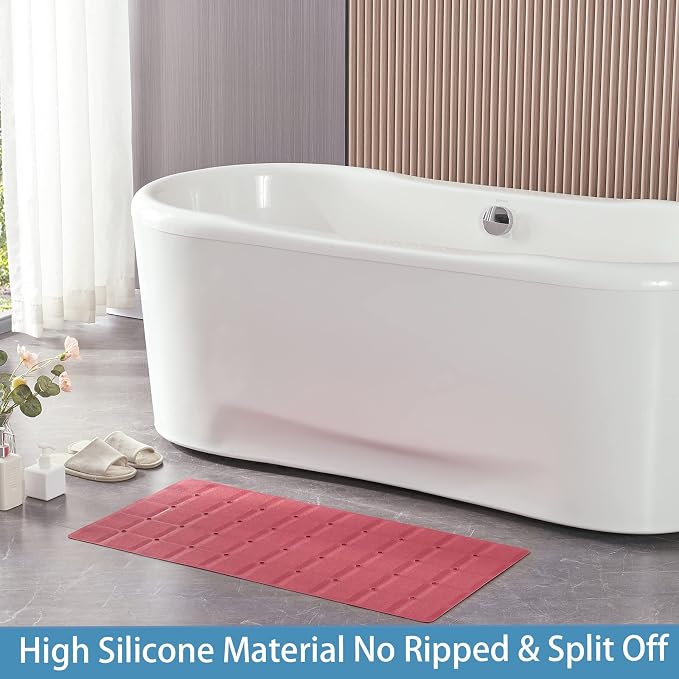 Foldable Silicone Bathtub Mat: Jumbo Size Heavy Duty Safety Bath Mat - Image 6