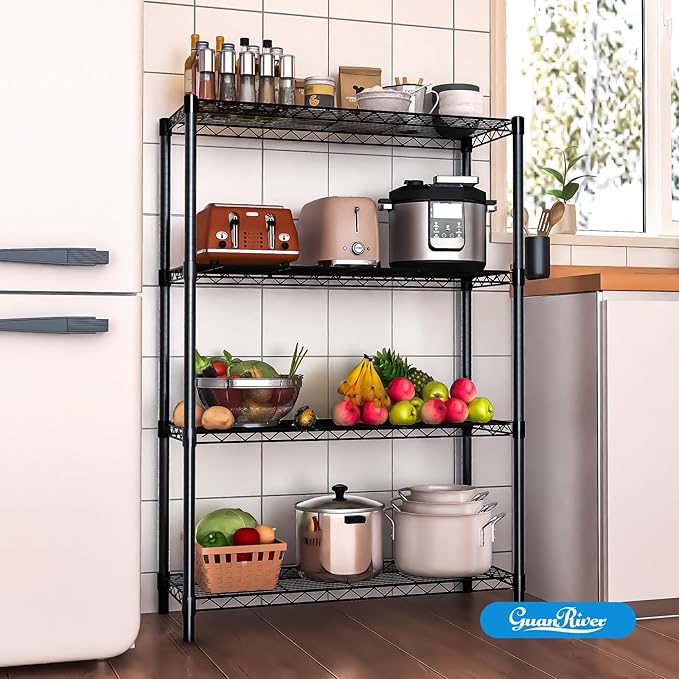 4-Shelf Adjustable Metal Shelf Wire Shelving Unit Storage Rack Display Shelf - Image 6