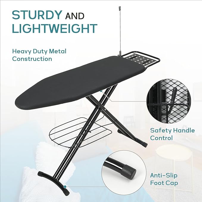 Ironing Board Full Size, RAINHOL 43"x13" Sturdy Iron Board - Image 4