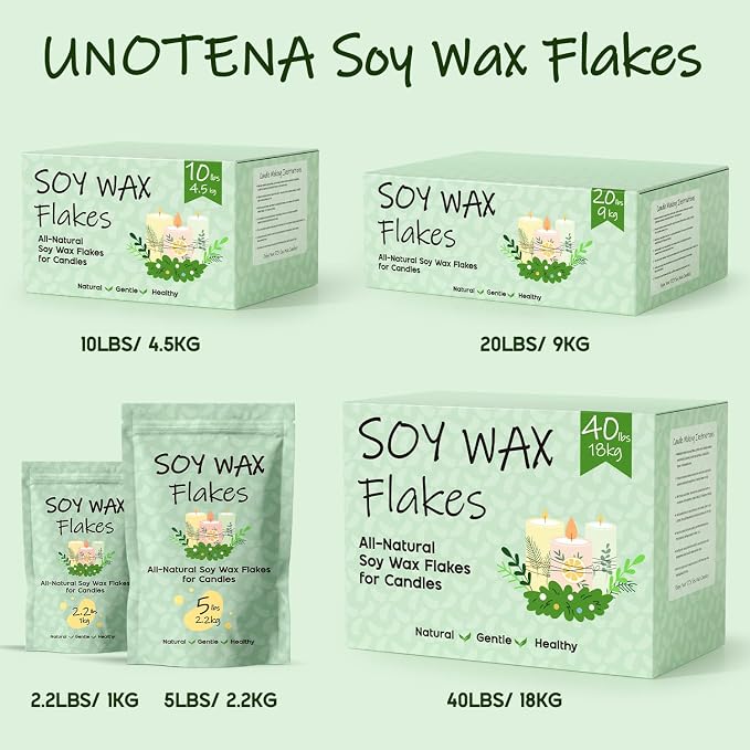UNOTENA Soy Wax Flakes, Natural Candle Wax, Organic Soy Wax - Image 7