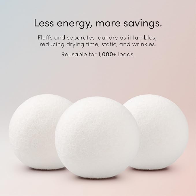 Dirty Labs | 100% New Zealand Wool Dryer Balls | 3 Balls | Shorten Drying Time - Image 6