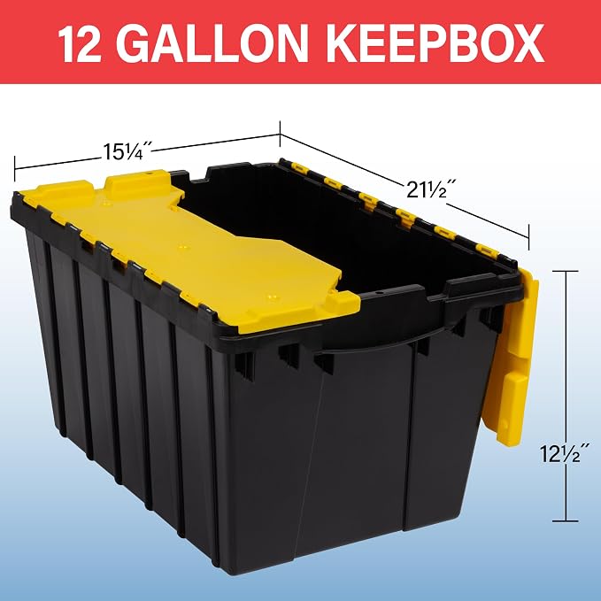 Akro-Mils KeepBox 12 Gallon Storage Container, Nesting and Stackable Plastic - Image 3