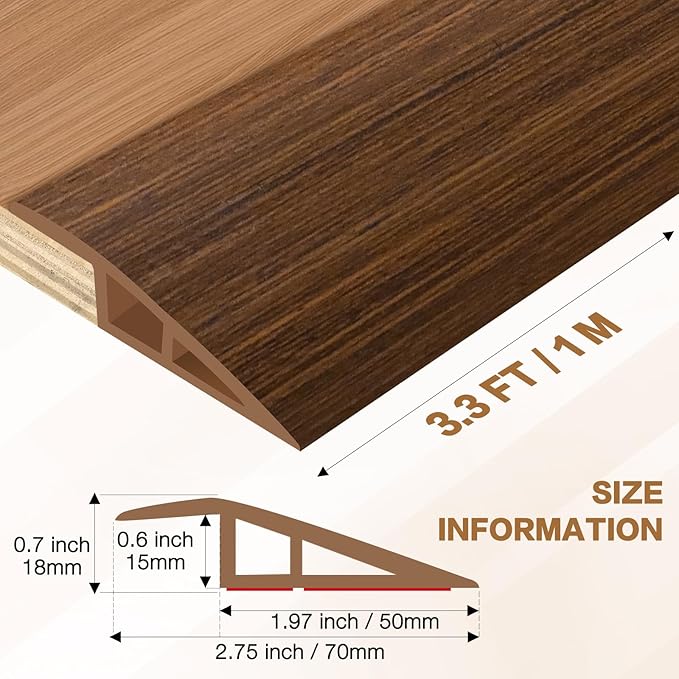 Floor Transition Strip Vinyl Door Threshold Ramp Self Adhesive Carpet Edging - Image 7