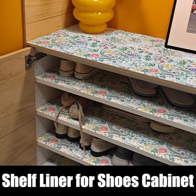 Floral Shelf Drawer Liners, 12IN x 20FT Non Adhesive and Strong Non-Slip - Image 8