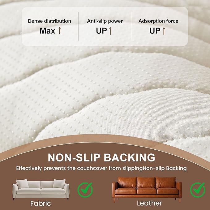 OTOB Couch Covers for Sofa Pet Friendly, Washable & Non Slip Fuzzy Dog Couch - Image 8