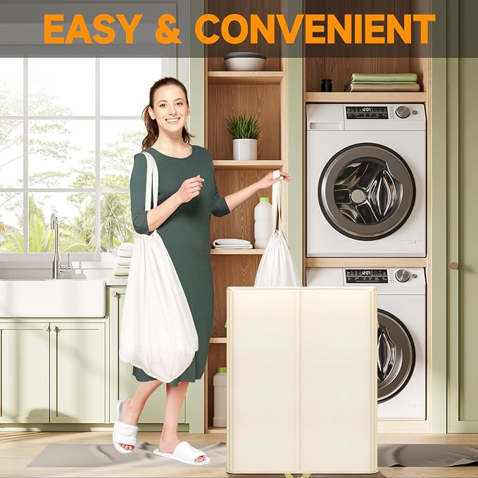 182L Oversized Laundry Hamper 2 Section - Image 6