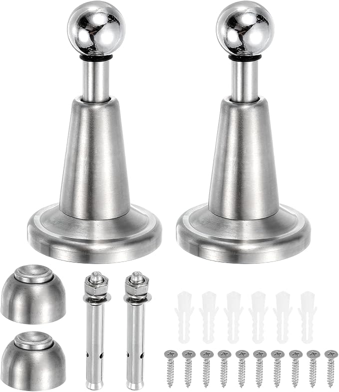 uxcell 2Pcs Magnetic Door Stopper, 304 Stainless Steel Magnetic Door Stop Catch by uxcell