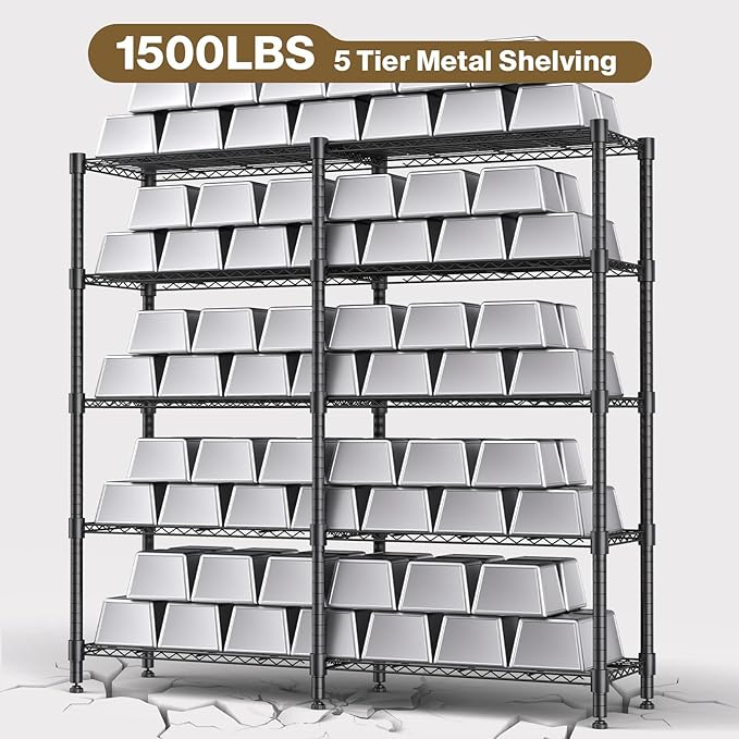 Himimi Storage Shelves-5 Tier Heavy Duty Wire Shelving Unit - Image 7