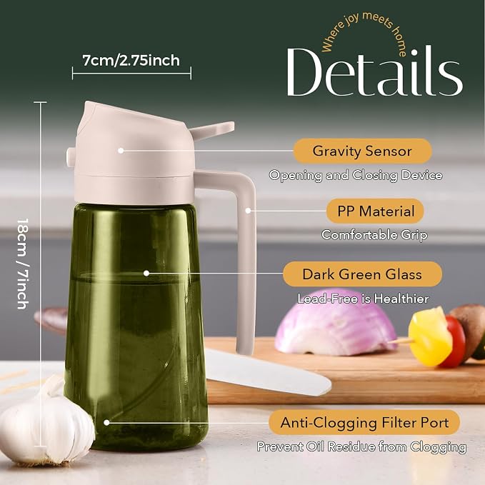 YARRAMATE 16oz/470ml Light-Blocking Dark Oil Sprayer - Image 8