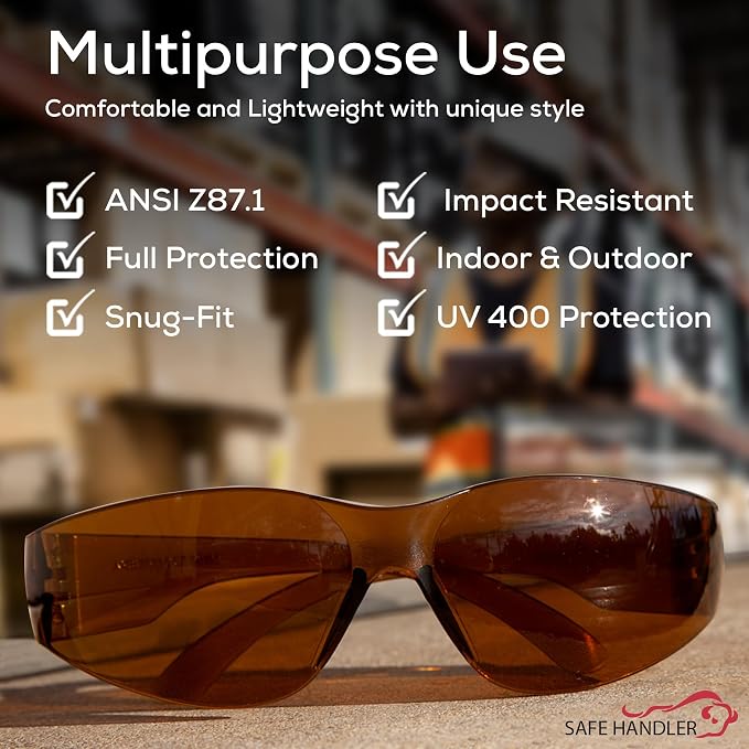 SAFE HANDLER Hyline Anti-Fog Color Safety Glasses Variety, Impact Resistant - Image 7