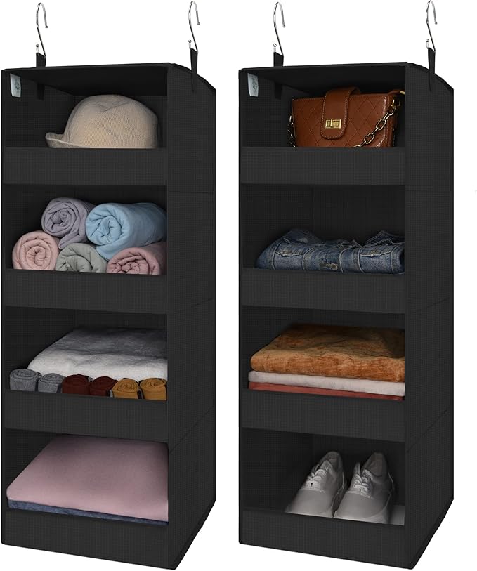 GRANNY SAYS 4-Shelf Hanging Organizer, Closet Hanging Shelves, Closet Hanging by GRANNYSAYS